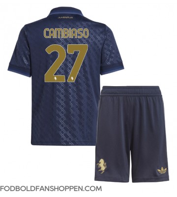 Juventus Andrea Cambiaso #27 Tredjetrøje Børn 2024-25 Kortærmet (+ Korte bukser)